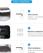 Secador de manos comercial de acero inoxidable de 1800 W, automático, de alta - VIRTUAL MUEBLES