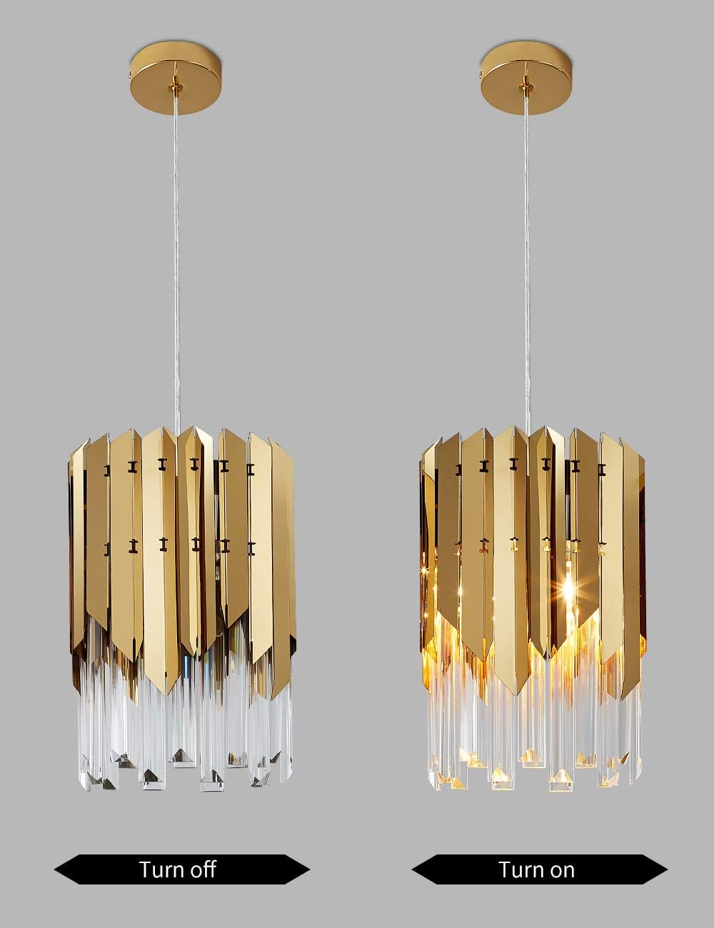 Biewalk Lámparas colgantes modernas de cristal para isla de cocina luz colgante