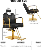 Silla de peluquería reclinable hidráulica, silla de peluquería de altura
