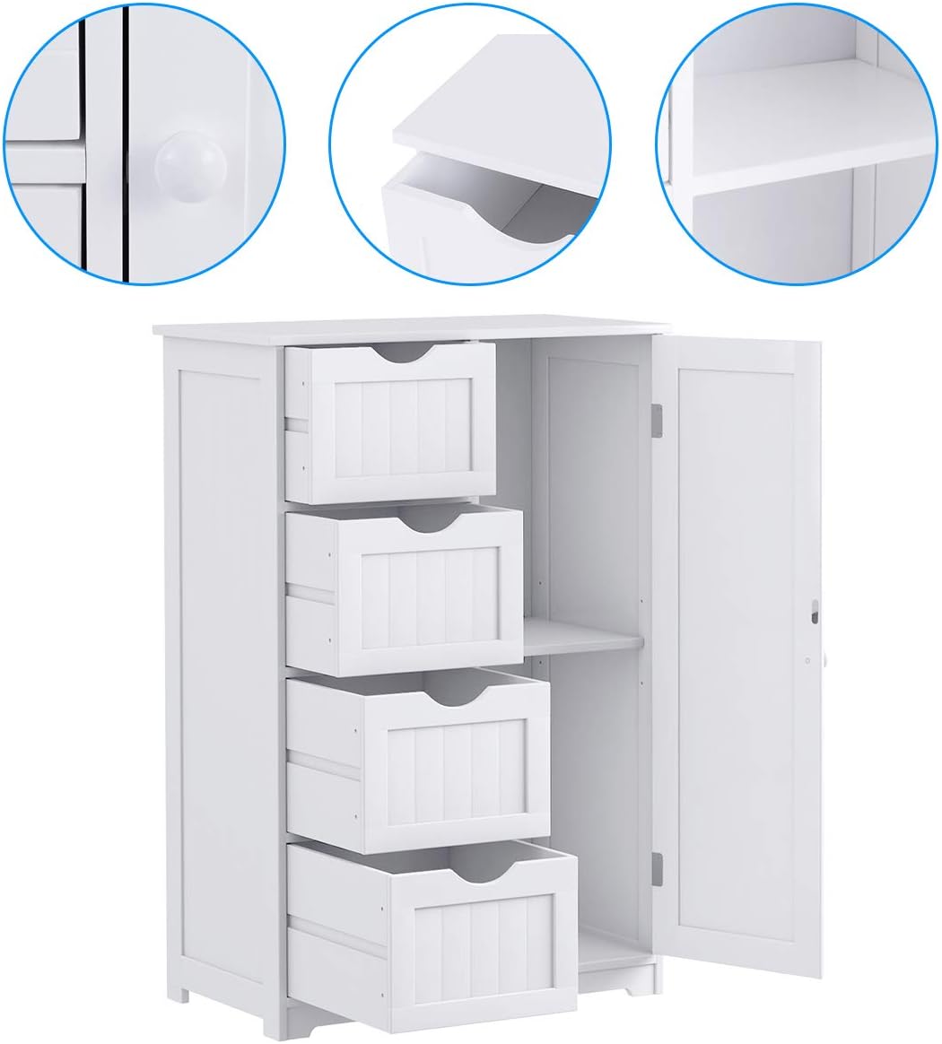 Armario de madera de 2 puertas con 3 estantes, armario de madera para  dormitorio, armario de organización de ropa con asa y 3 estantes, armario  de