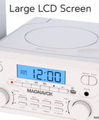 Magnavox MM435M-WH Sistema compacto de 3 piezas con radio estéreo FM digital, - VIRTUAL MUEBLES