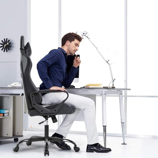 Silla de oficina de respaldo alto para juegos de PC silla de oficina de