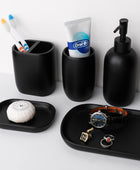 Juego de accesorios de baño, 5 piezas de resina para encimera con bandeja de - VIRTUAL MUEBLES