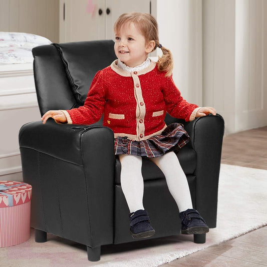 ARLIME Silla reclinable para niños sillón tapizado con soporte para tazas