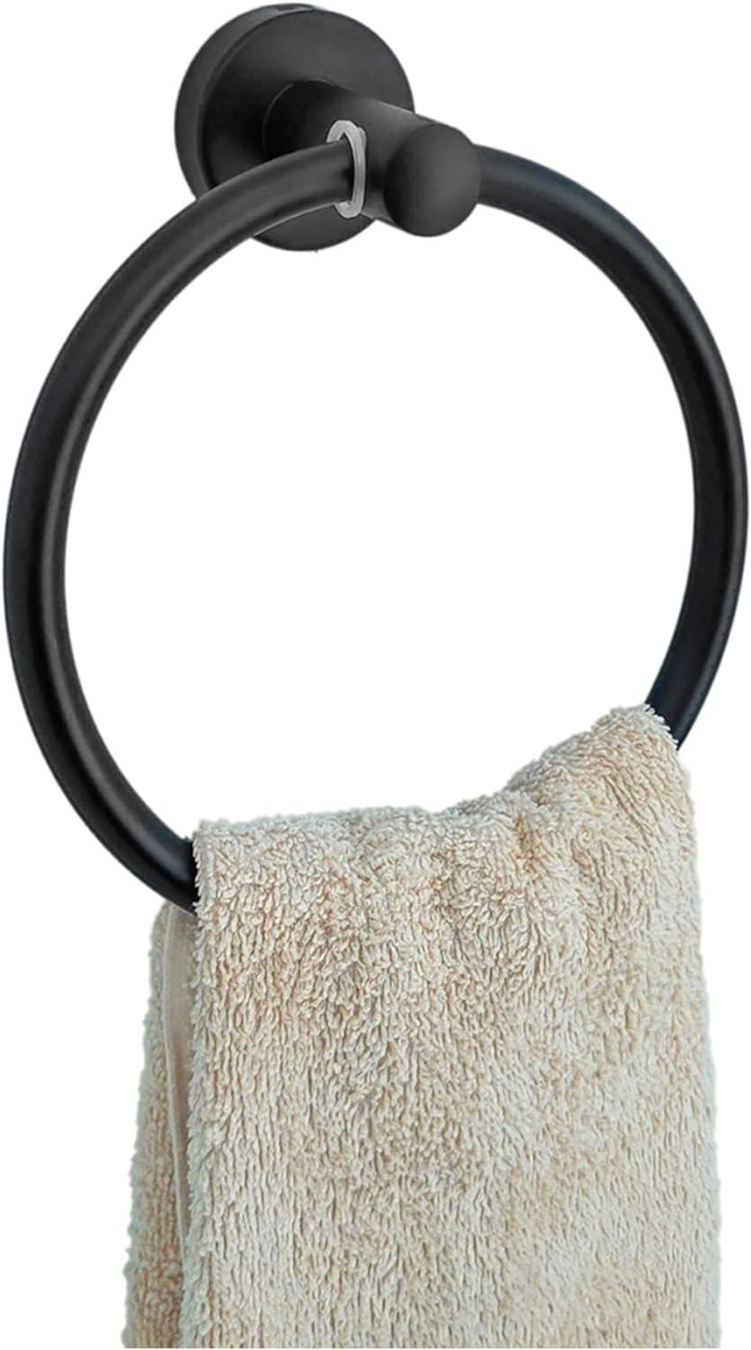 Cabilock 2 piezas de anillo de toalla de mano para montaje en pared,  toallero de baño, toallero de mano, barra de toalla individual, ventosa de