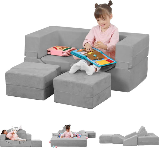 Sofá de juego para niños, sofá plegable de túnel, sofá convertible tumbona,
