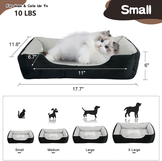 Camas rectangulares para perros pequeños, cama lavable para mascotas, colchón