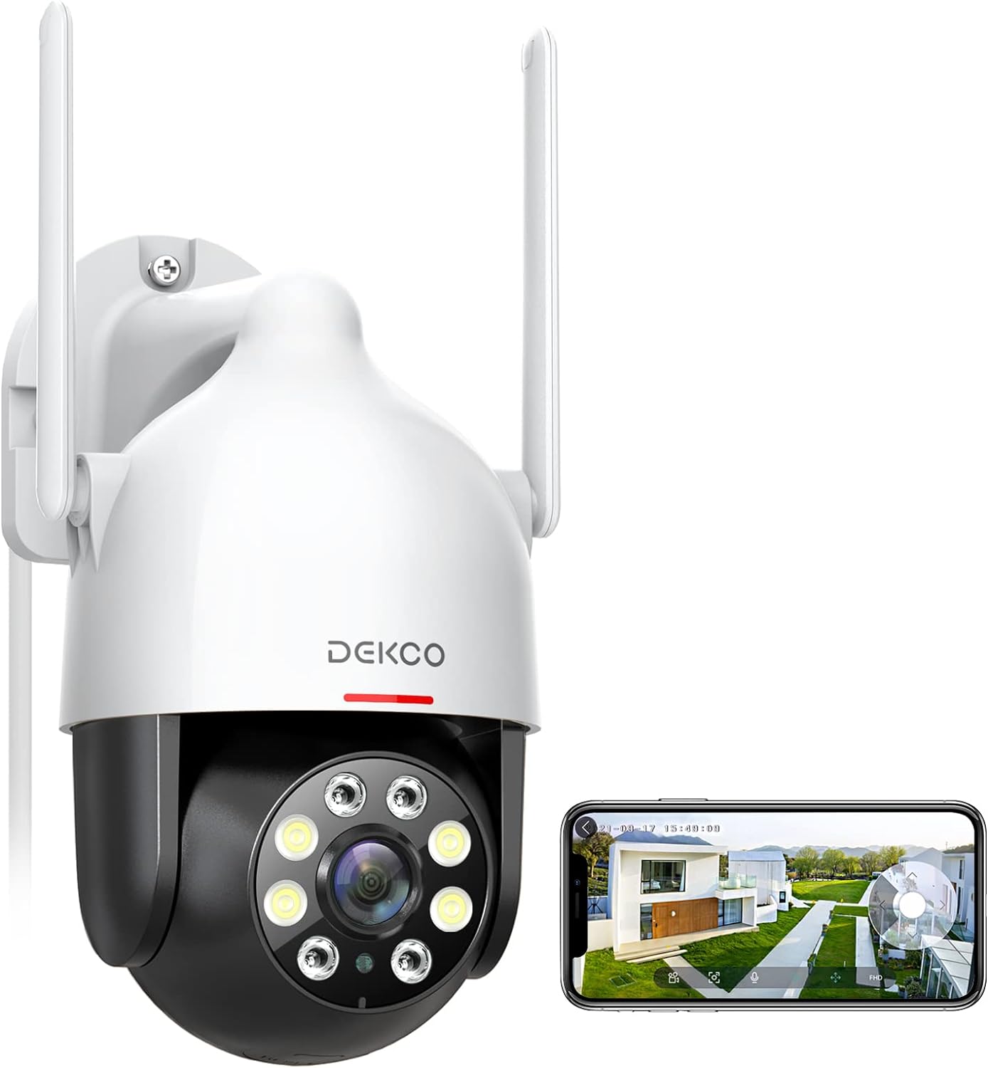 Cámaras de seguridad inalámbricas para exteriores, cámara de vigilancia  wifi 2K para seguridad del hogar con visión nocturna, detección de  movimiento