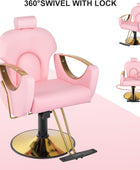 Silla de peluquería reclinable Silla de salón Silla hidráulica ajustable en