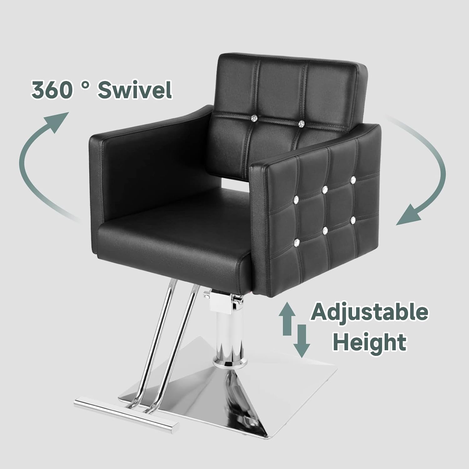 Silla de salón para estilista, silla de peluquería hidráulica ajustable en