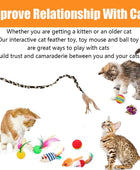 21 piezas de juguetes para gatos de interior plegable túnel interactivo de