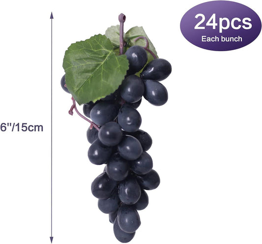10 racimos de uvas falsas de goma, frutas falsas para decoración del hogar, - VIRTUAL MUEBLES