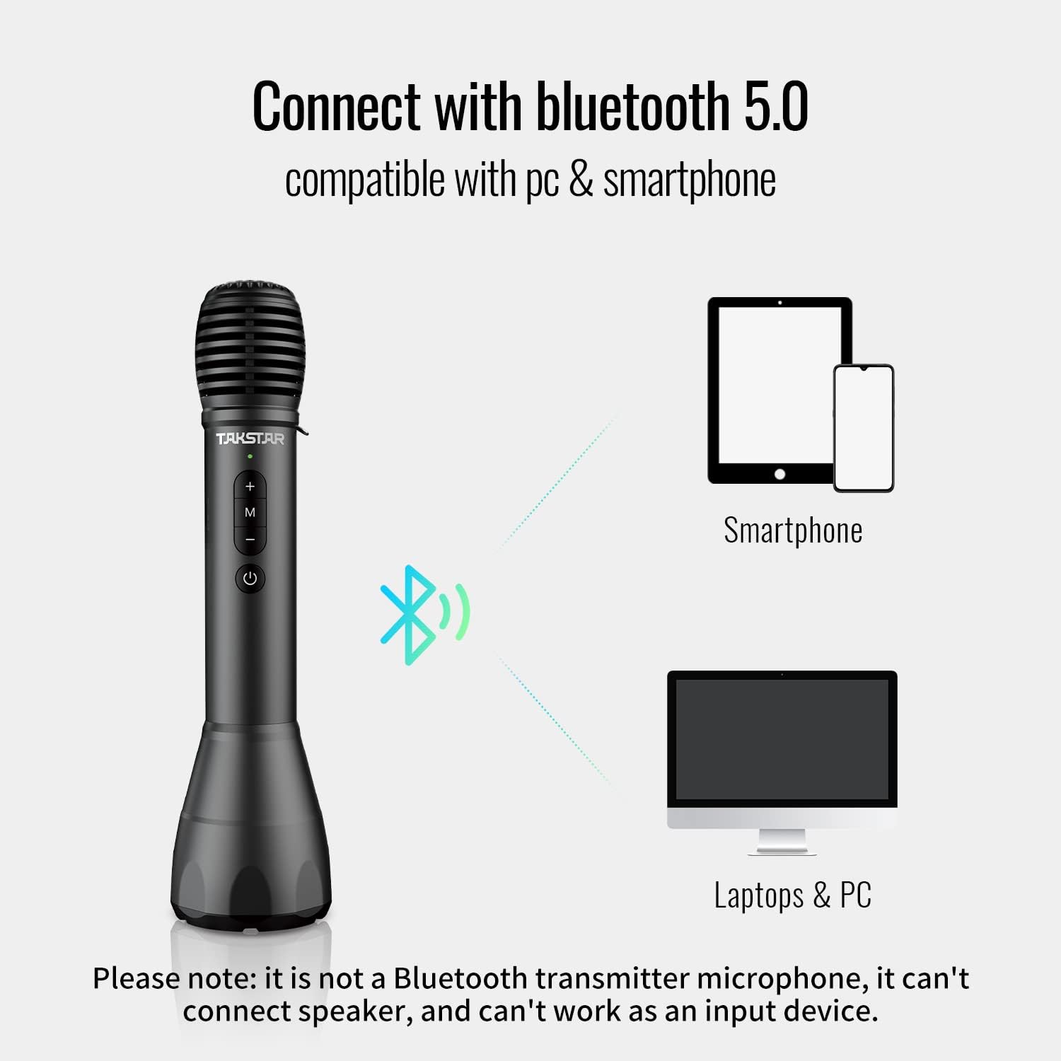 Micrófono inalámbrico Bluetooth 2 en 1 y amplificador de voz, altavoz -  VIRTUAL MUEBLES