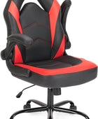 Silla de juegos roja, silla de computadora con soporte lumbar, silla de oficina
