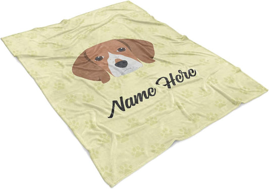 Manta de forro polar extragrande de Beagle personalizada para adultos, niños,
