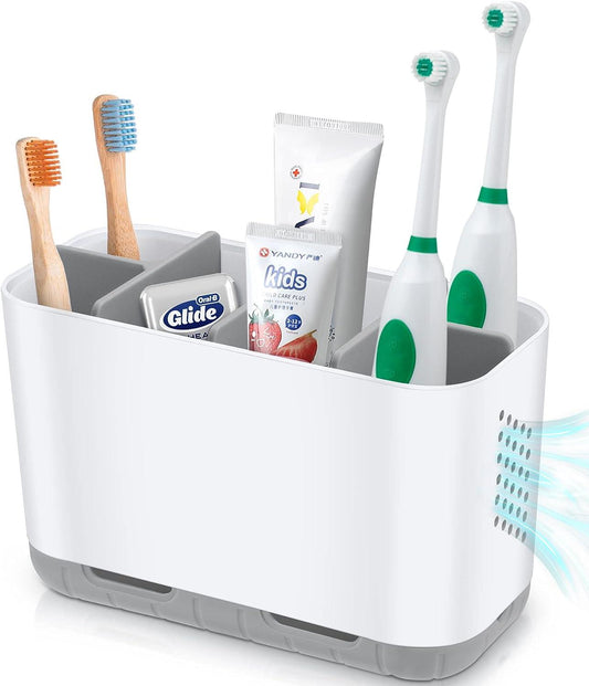Soporte para cepillo de dientes y pasta de dientes, drenaje para encimera de - VIRTUAL MUEBLES