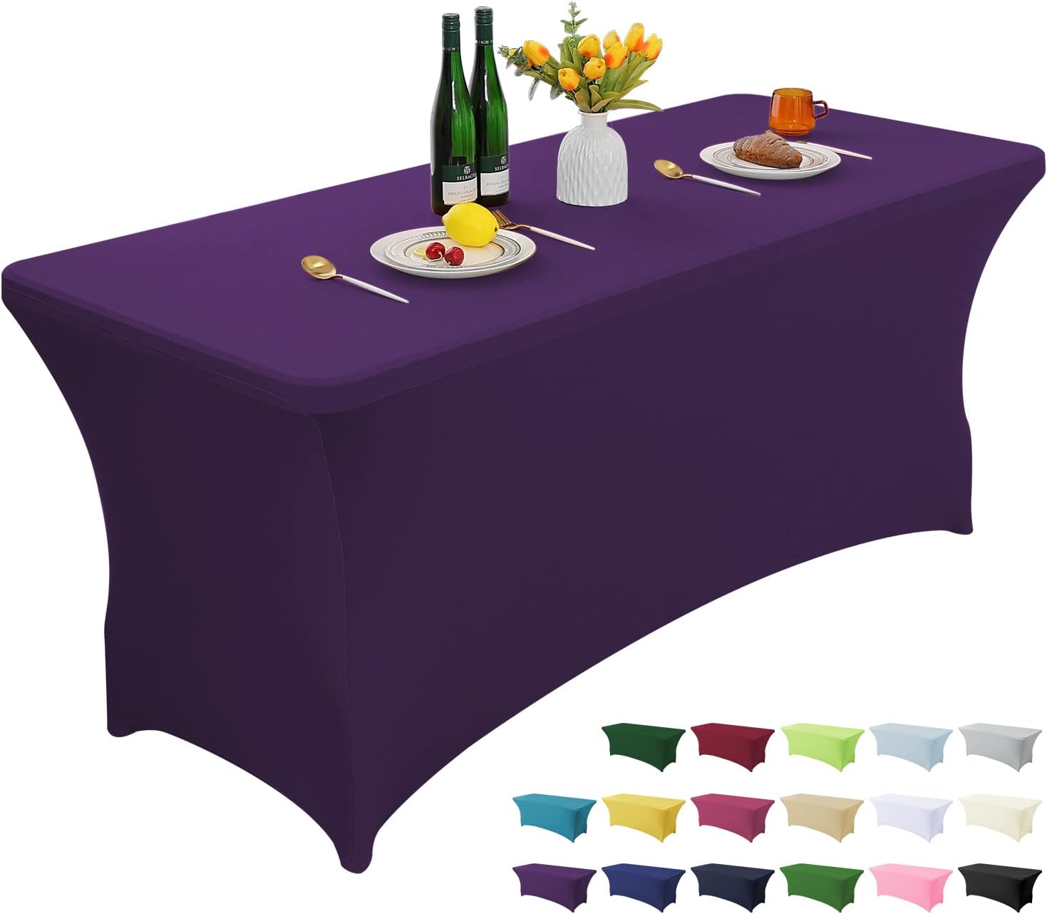 Mantel rectangular de 6 pies para mesa rectangular en poliéster lavabl -  VIRTUAL MUEBLES