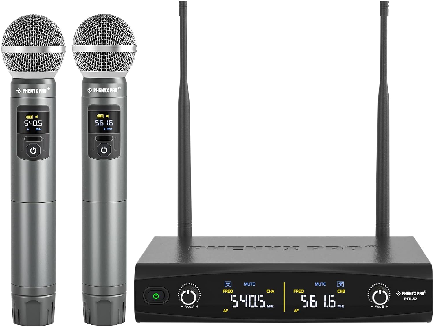 2 Micrófonos Inalámbricos con Receptor de Alta Frecuencia Karaoke  Conferencias