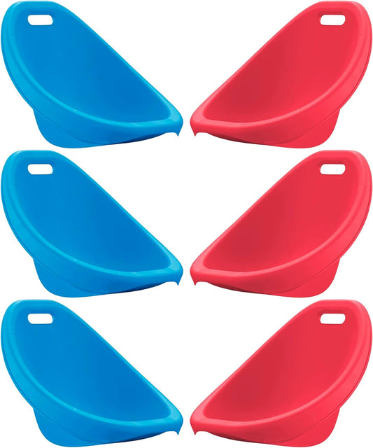 Rockers de pala para niños pequeños (paquete de 6, azul y rojo), fabricados en