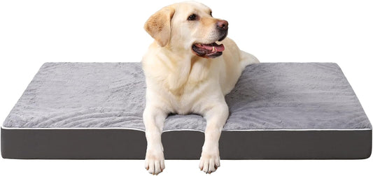 Cama ortopédica para perros grandes, cama para jaula con funda extraíble