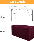 Paquete de 2 fundas de mesa ajustables para mesas de 6 pies, resistente al