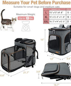 Mochila expandible para gatos y perros pequeños, mochila plegable aprobada por