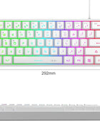 Teclado mini 60 para juegos teclado ultra compacto con retroiluminación RGB de