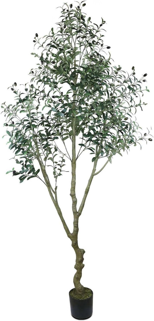 Árbol de olivo artificial de 7 pies (84 pulgadas) de alto, adecuado para salas - VIRTUAL MUEBLES