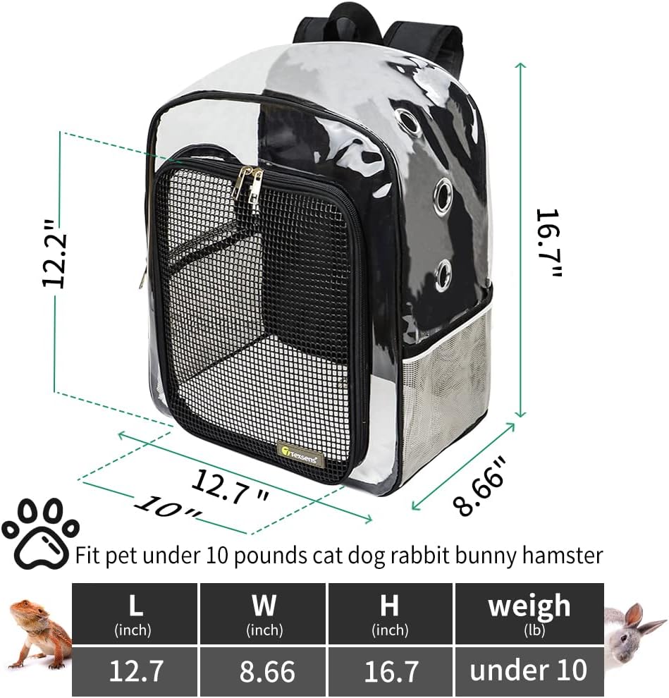 Mochila transportadora para mascotas para gatos pequeños y medianos perros