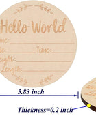 Letrero de anuncio de madera para bebé, letrero de 5.9 pulgadas con texto en - VIRTUAL MUEBLES