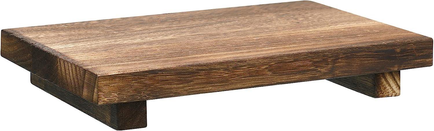 Bandeja decorativa de madera para pedestal con pedestal de madera de g -  VIRTUAL MUEBLES