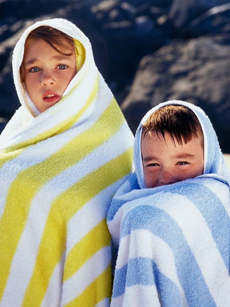 toalla de playa raya azul 
