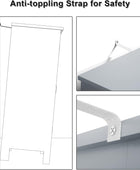 Armario de almacenamiento de piso de baño con 2 puertas y estantes ajustables,