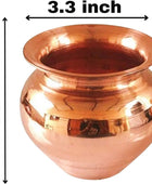 Kalash indio 100% cobre, Lota para decoración de templos de boda Puja, 11.8 fl