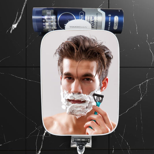 TOUCHBeauty Shower Mirrors for Men, 3X Magnification Shaving Mirror with Razor - VIRTUAL MUEBLES