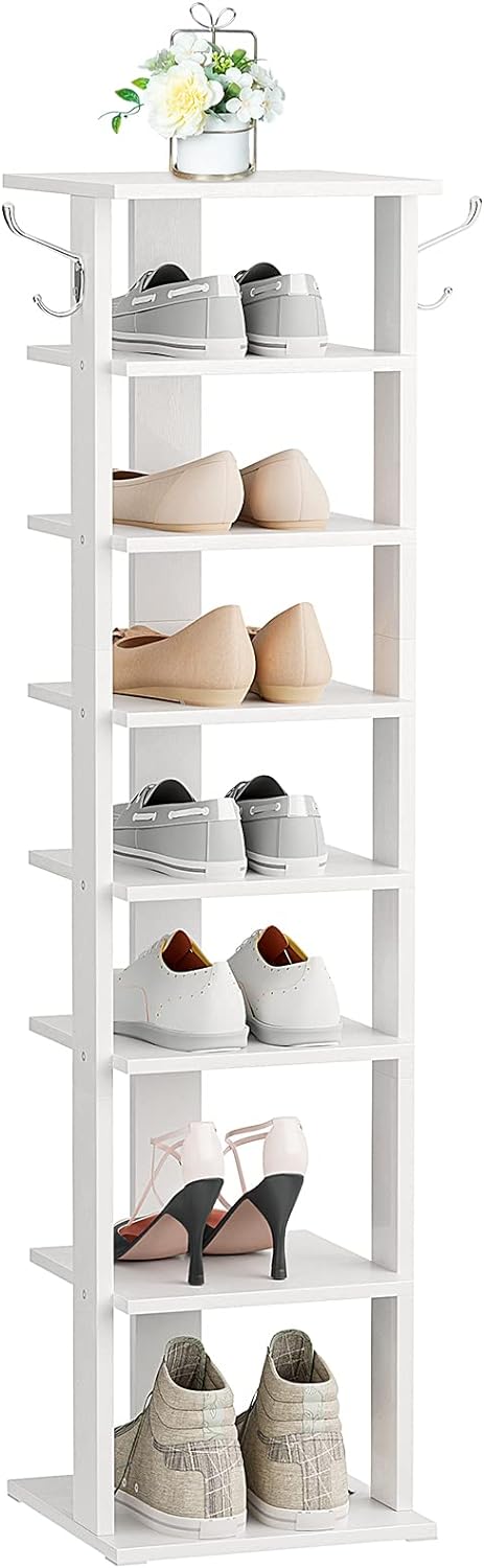 Zapatero vertical organizador de almacenamiento de zapatos de 8 niveles con