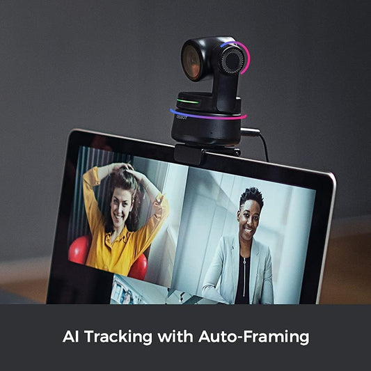 Tiny PTZ Webcam Encuadre y control de gestos Full HD 1080p para