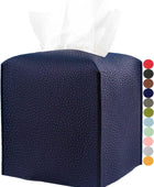 Funda cuadrada de piel para caja de pañuelos Soporte para caja de pañuelos con - VIRTUAL MUEBLES