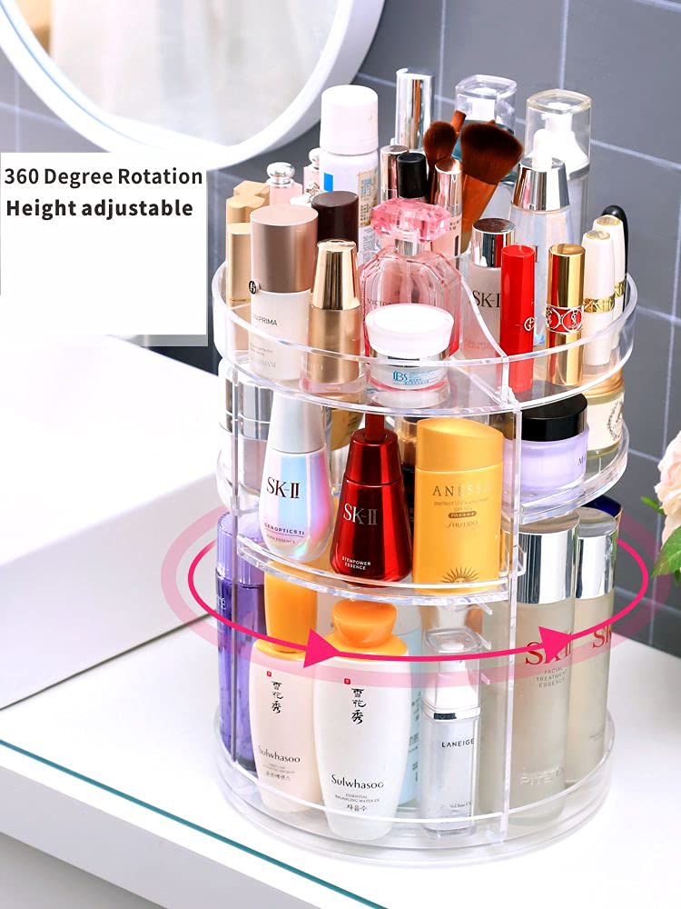 Cq Acrylic Organizador De Maquillaje Giratorio De 360 Grados