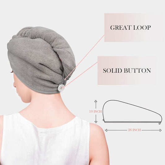 YoulerTex, envoltura de toalla de microfibra para el cabello para mujer, - VIRTUAL MUEBLES