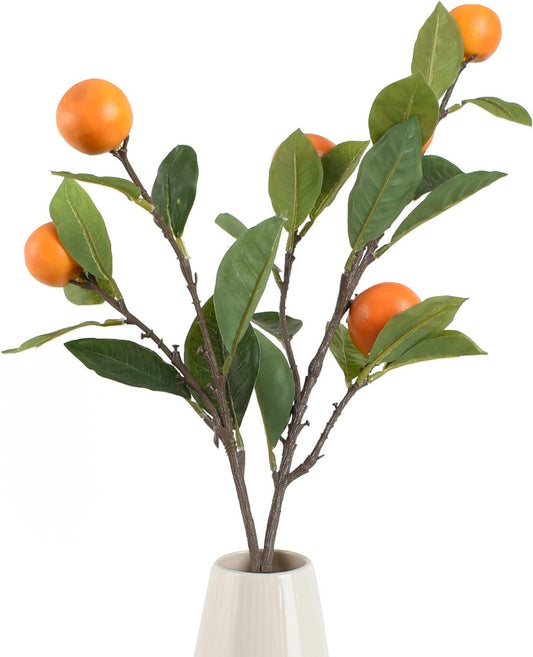 Ramas de frutas artificiales, color naranja artificial, modelo realista para - VIRTUAL MUEBLES
