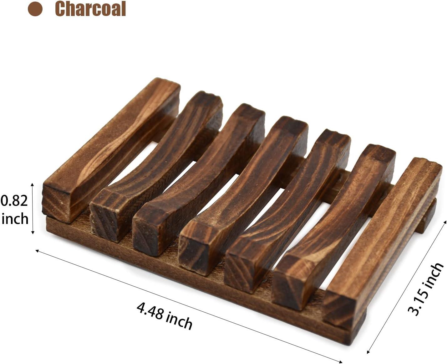 Soporte para jabonera, 3 piezas, protector de jabón de madera natural, estuche - VIRTUAL MUEBLES