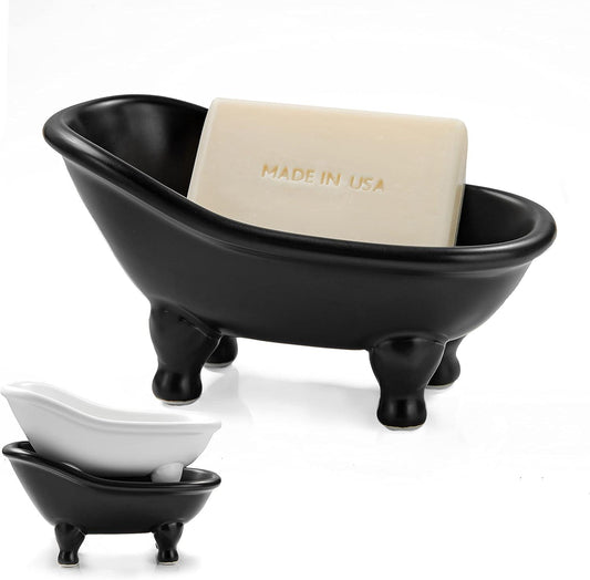 1 pieza de 5.6 pulgadas de cerámica negra pequeña para bañera de hámster (negro) - VIRTUAL MUEBLES