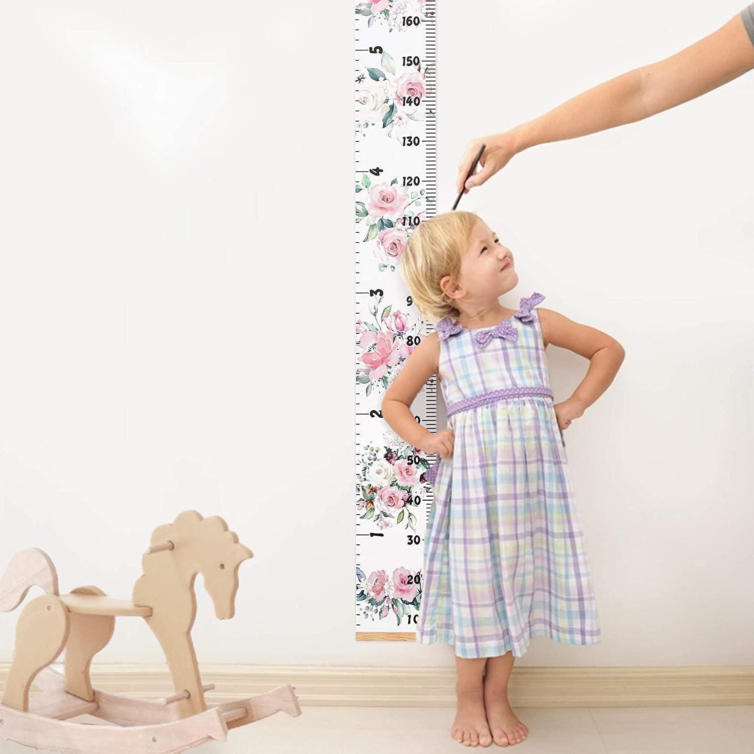 BESSLEE Tabla de crecimiento de lona para niños con gancho, medida de altura - VIRTUAL MUEBLES