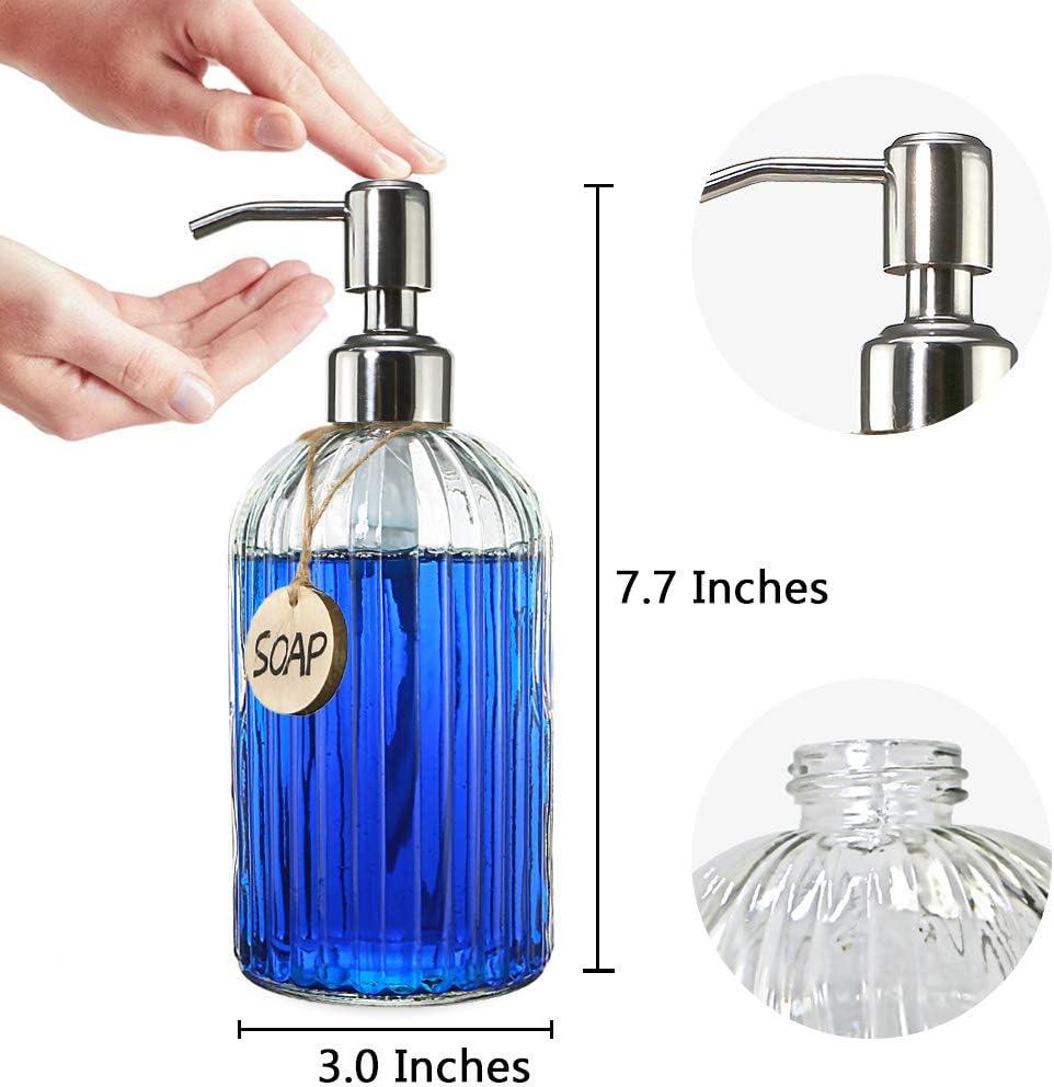 332100101 Mundo - Dispensador de jabón líquido (cristal transparente y  cromo)