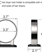 Soporte para secador de pelo, soporte para secador de pelo de baño, soporte de - VIRTUAL MUEBLES
