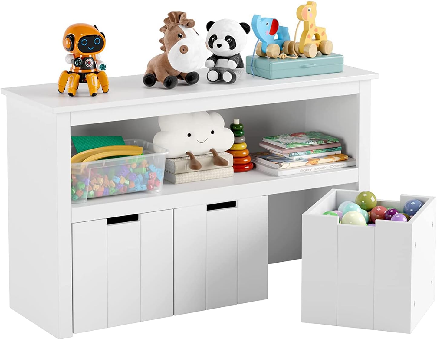 Armario de almacenamiento de juguetes con 3 cajones móviles, organizad -  VIRTUAL MUEBLES