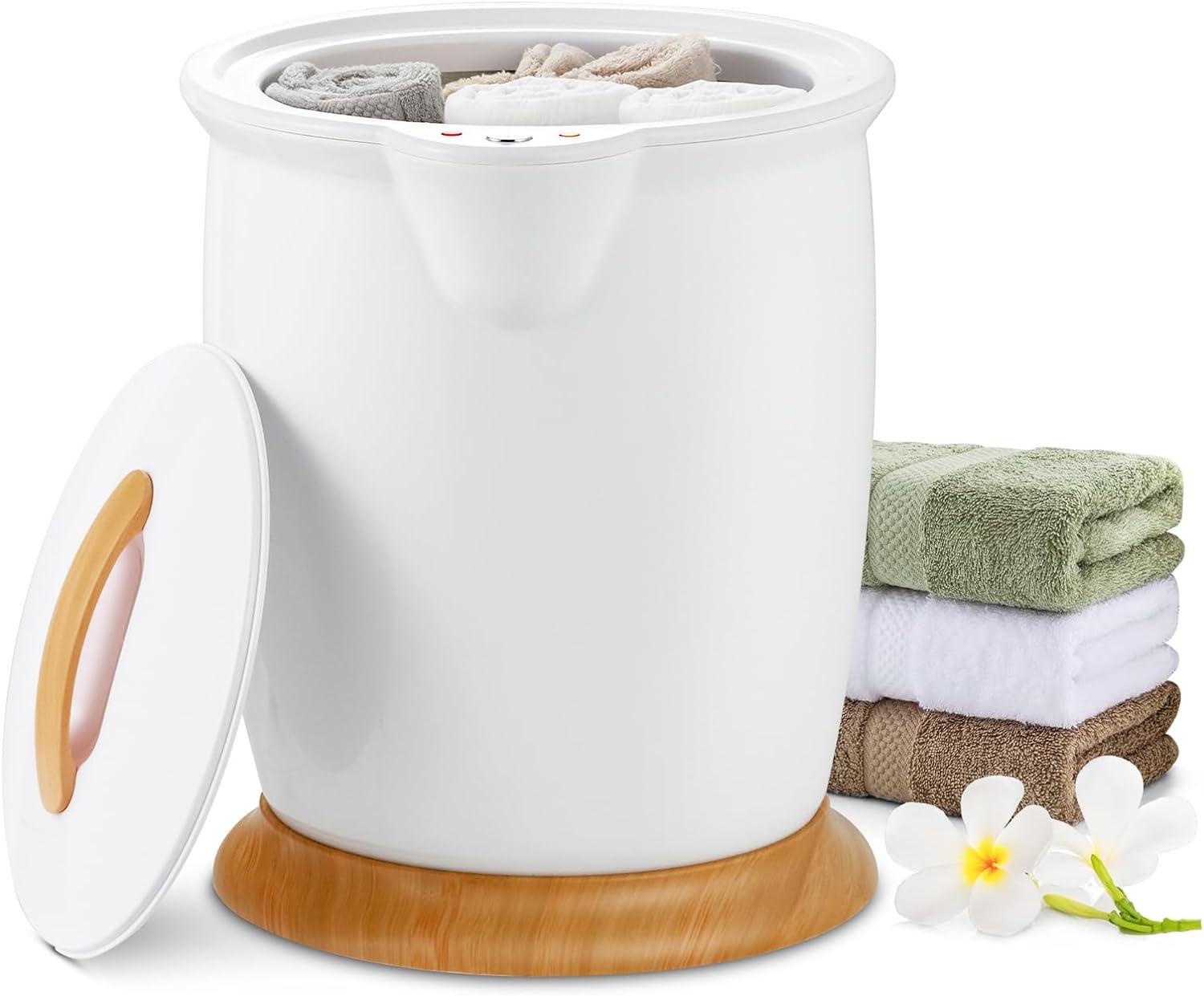 WELLHUT Calentador de toallas para baño con soporte para fragancia,  calentador de toallas de spa de lujo