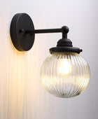 Yosoan Lámpara de pared de 1 luz, estilo vintage, industrial, retro, a rayas,