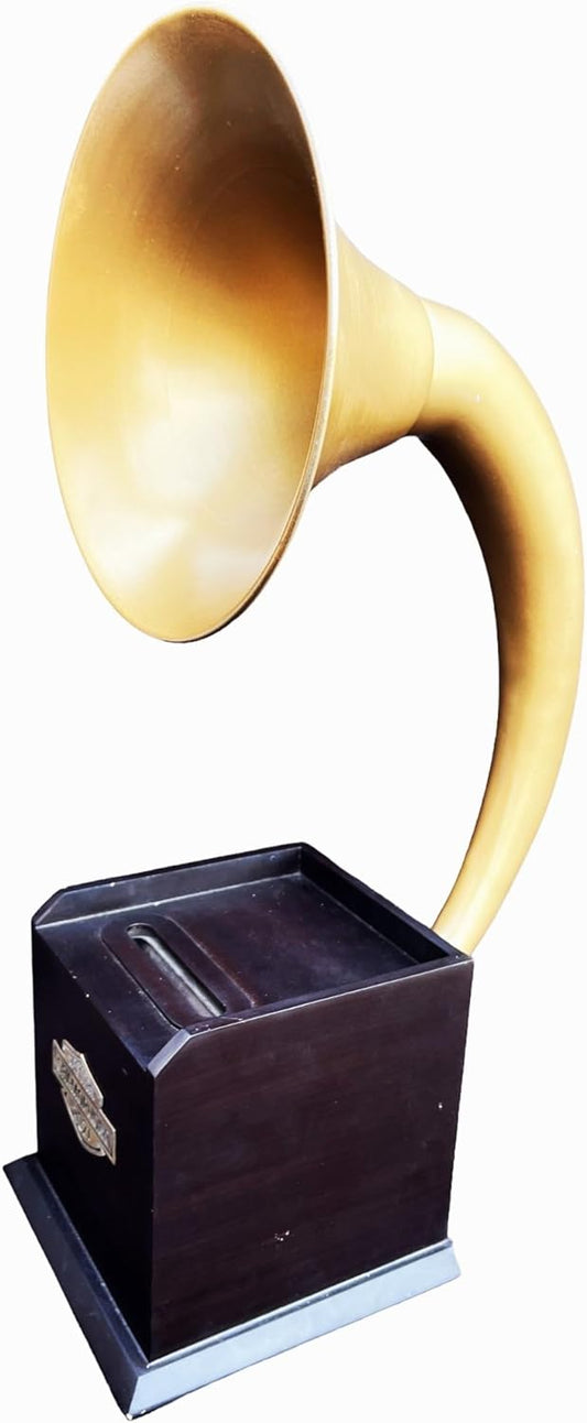 Amplificador acústico no eléctrico Gramófono de latón vintage para teléfono